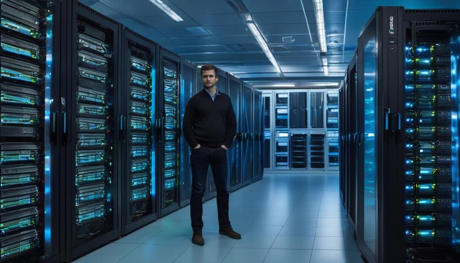 Serverraum mit GPU-Racks, an denen die Modelle betrieben werden